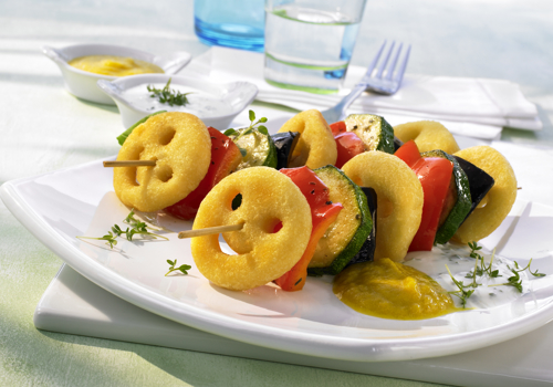 Gemüse-Spieße mit Smiles