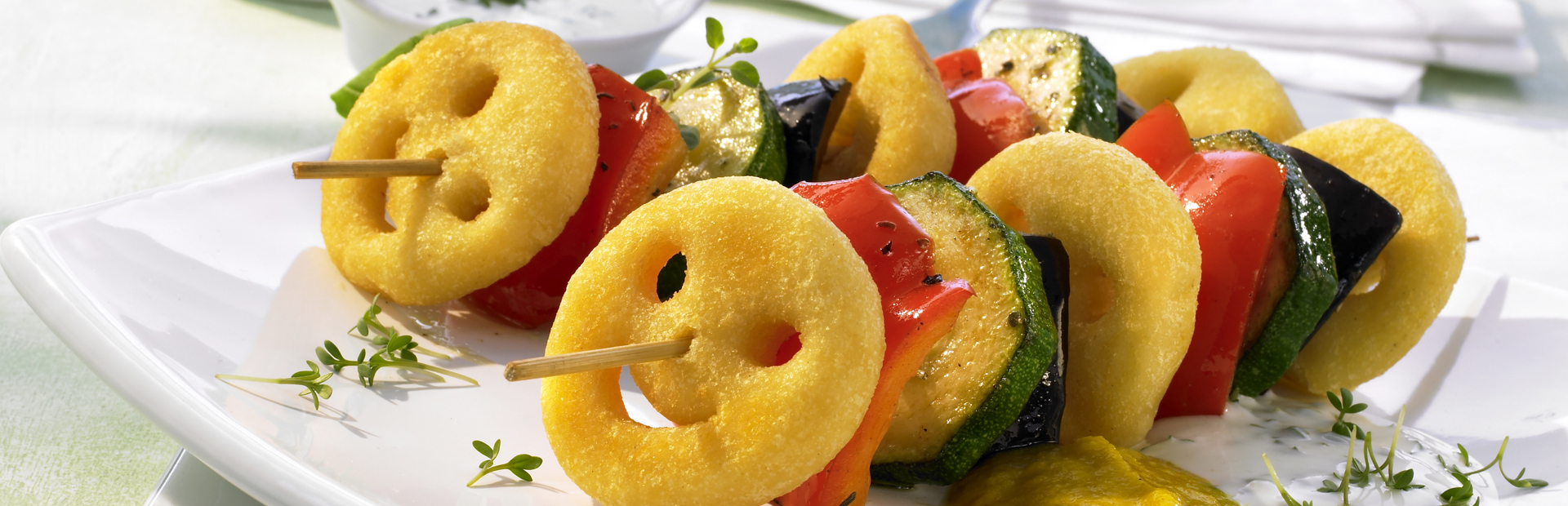 Gemüse-Spieße mit Smiles