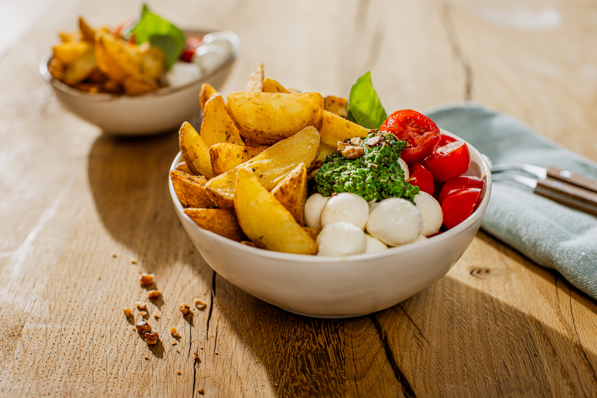 Pesto Wedges Bowl mit Mediterrane Wedges