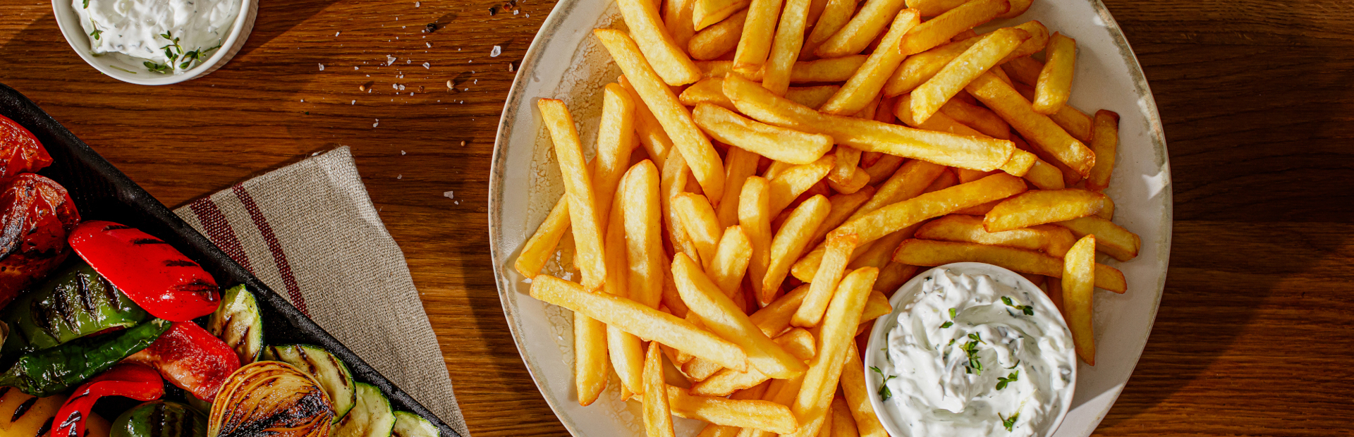 1.2.3 Frites Original Grillgemüse mit Tzaziki