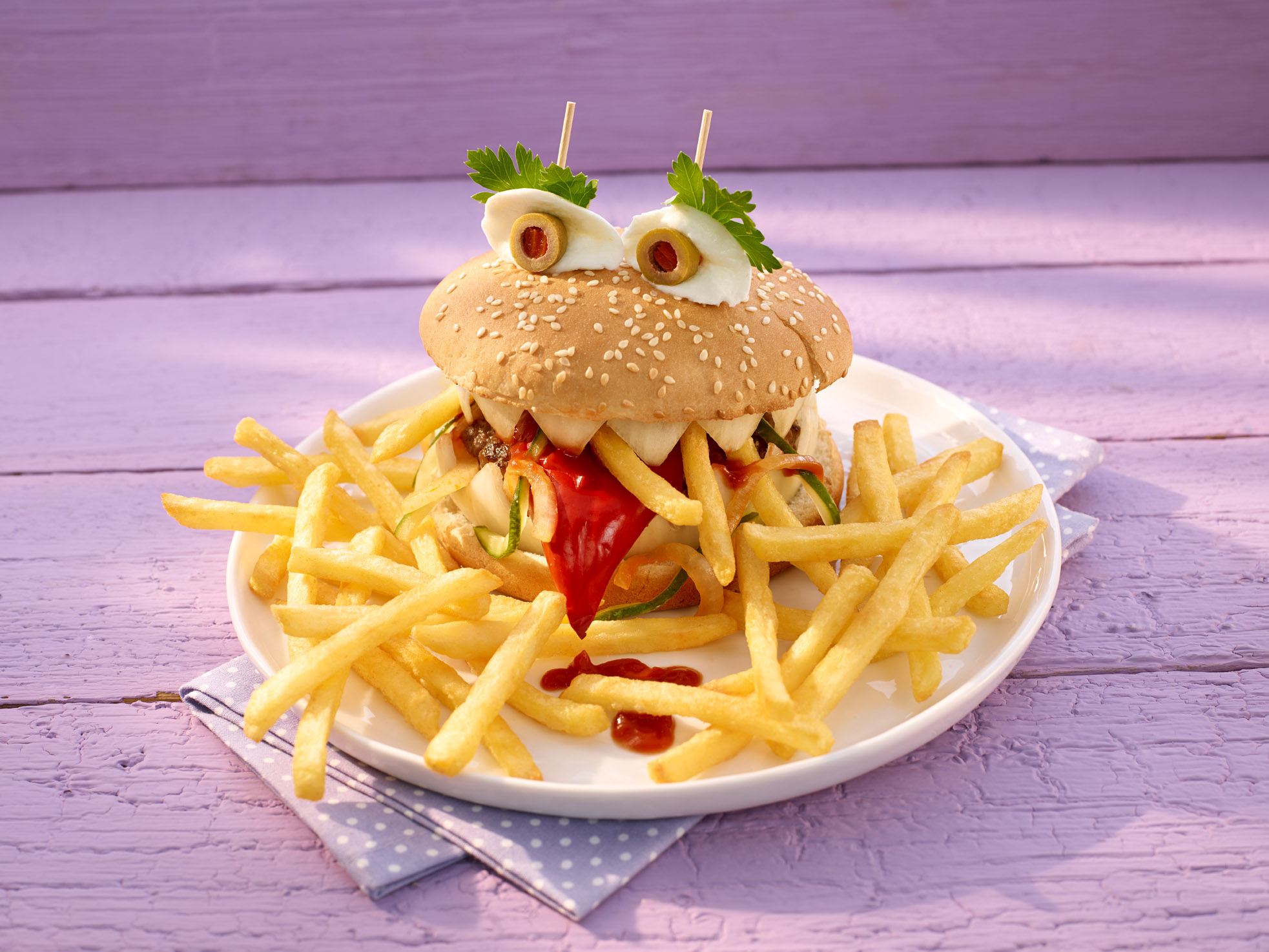 Burgermonster mit Golden Longs