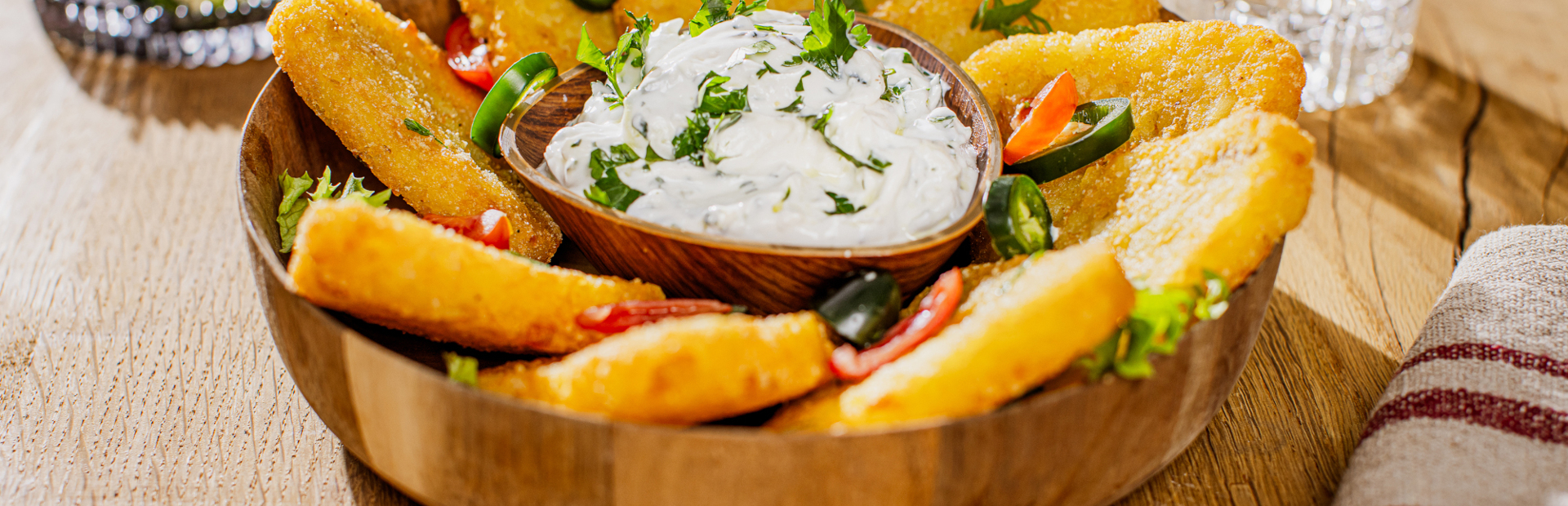 Rösti mit Sour Creme Dip
