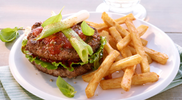 Burger "Italo-Western-Style" mit Western Frites