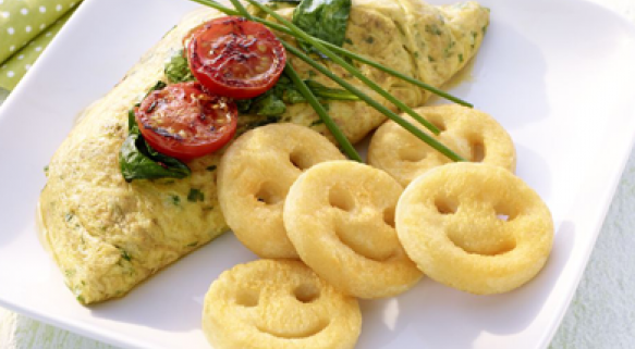 Kräuter-Spinat-Käse-Omelette mit Smiles